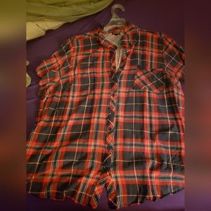 torrid size 4 plaid red, blue, and white.